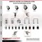 Service Caster 4 Inch 316SS Black Poly Swivel 1-5/8 Inch Expanding Stem Caster Set Lock Brake SCC-SS316TTLEX20S414-PPUB-BLK-158-4 - alternate 1